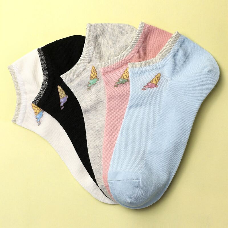 

5pairs Ice Cream Pattern Socks, Multicolor