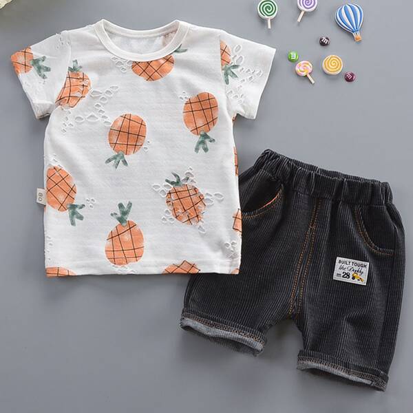 

Toddler Boys Pineapple Print Tee & Shorts, Multicolor