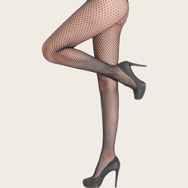 

Hollow Out Fishnet Tight, Black
