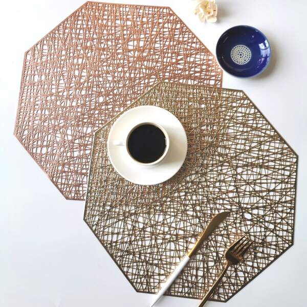 

1pc Hexagon Shaped Placemat, Multicolor