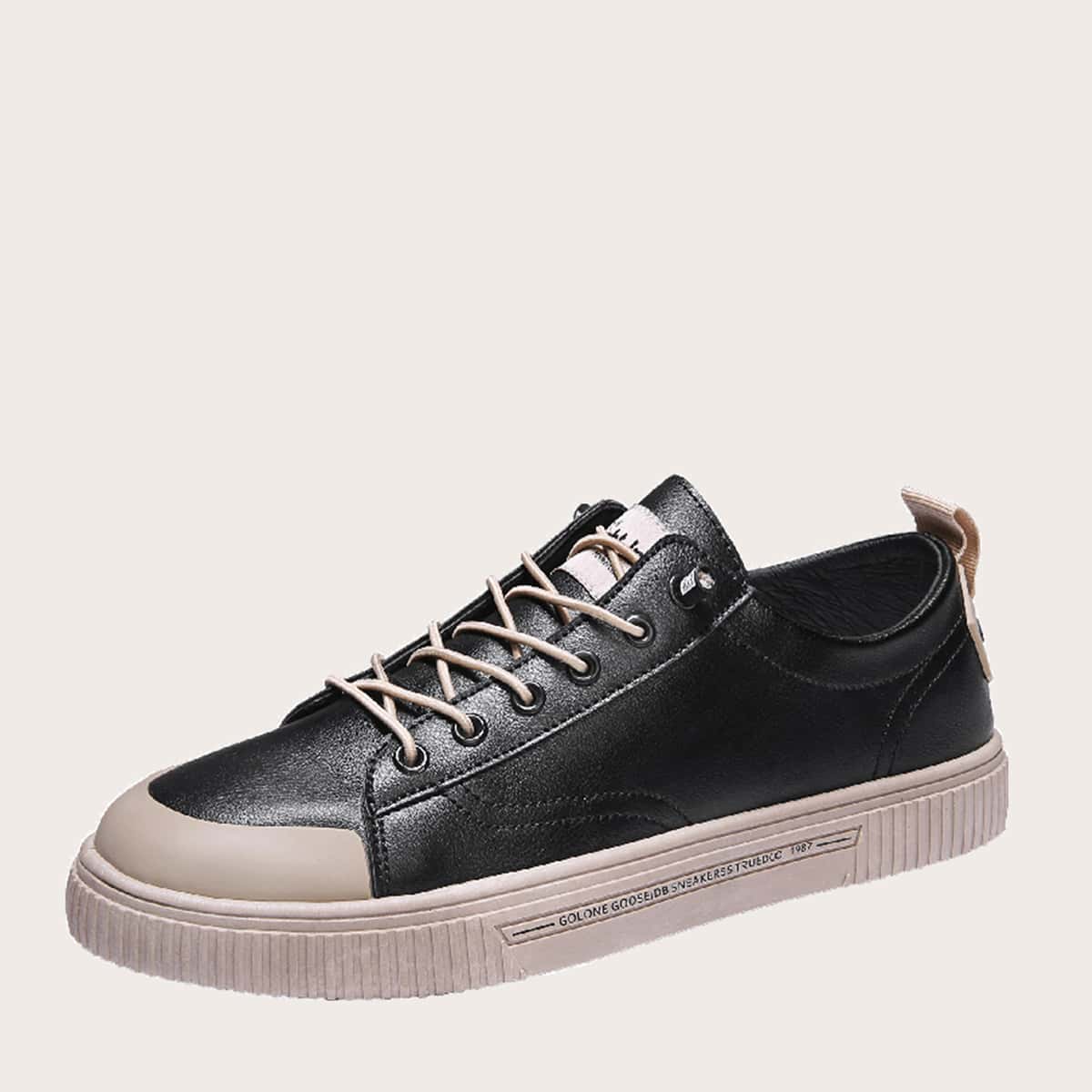 

Guys Lace-up Front Low Top Sneakers, Black