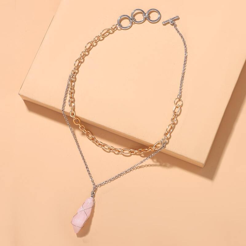 

Circle Layered Necklace, Multicolor