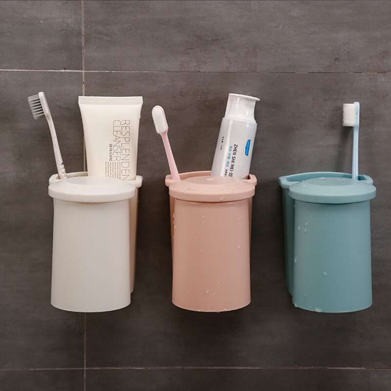

1pc Wall Mounted Toothbrush Holder, Multicolor