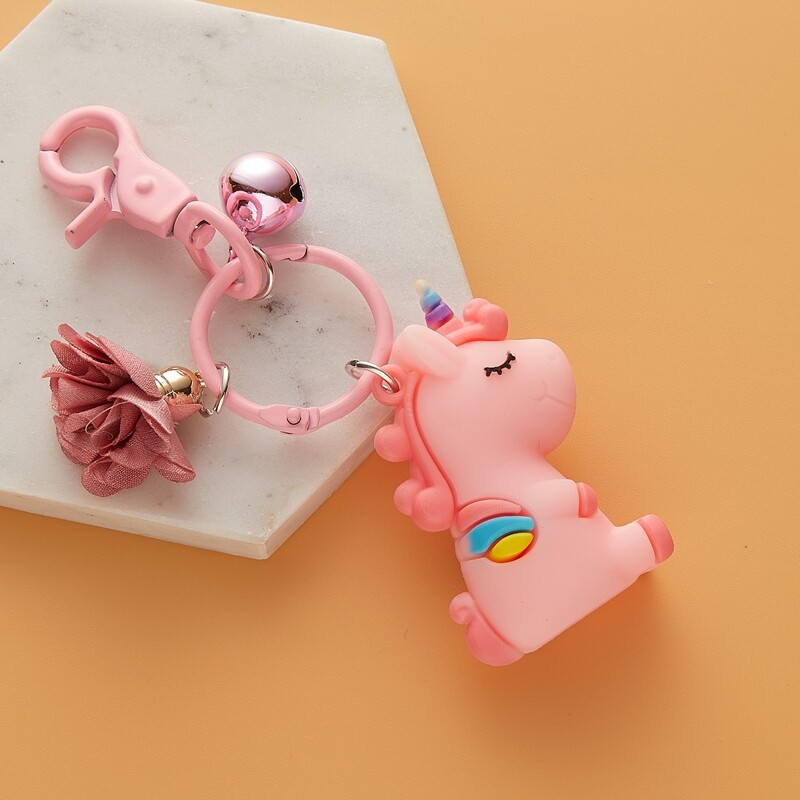 

Unicorn Decor Charm Keychain, Pink
