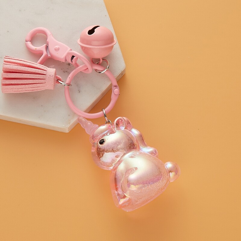 

Unicorn Decor Charm Keychain, Pink