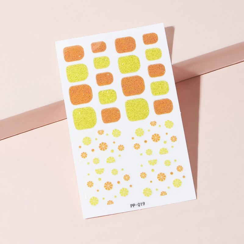 

Glitter Nail Sticker, Yellow