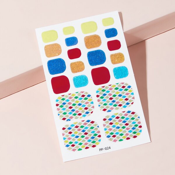

Colorful Nail Sticker, Multicolor