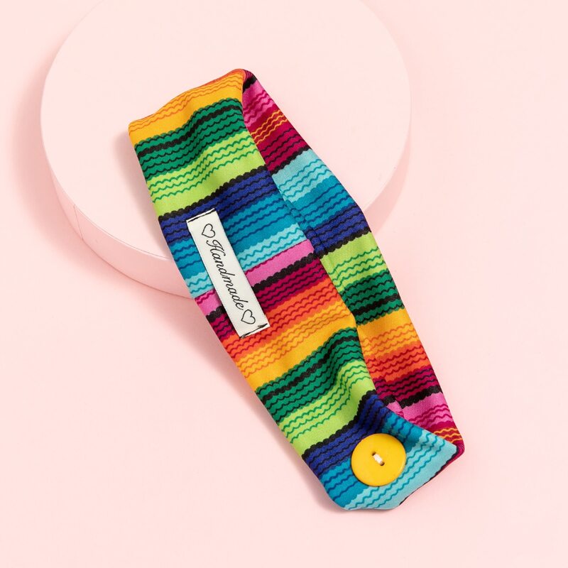 

Multicolored Button Detail Headband, Multicolor