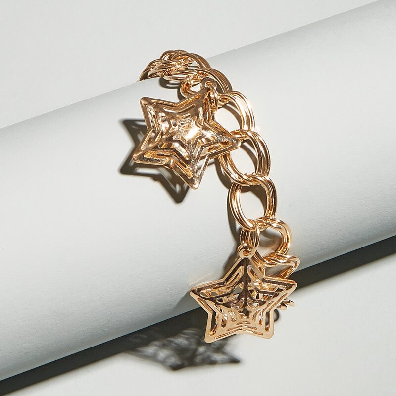 

Star Charm Bracelet, Gold