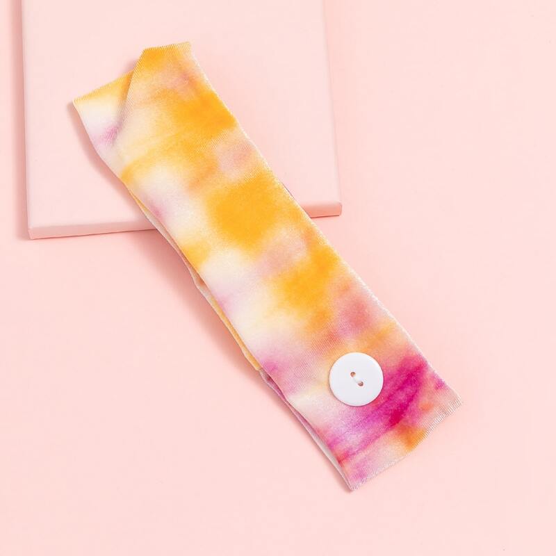 

Multicolored Button Detail Headband, Multicolor