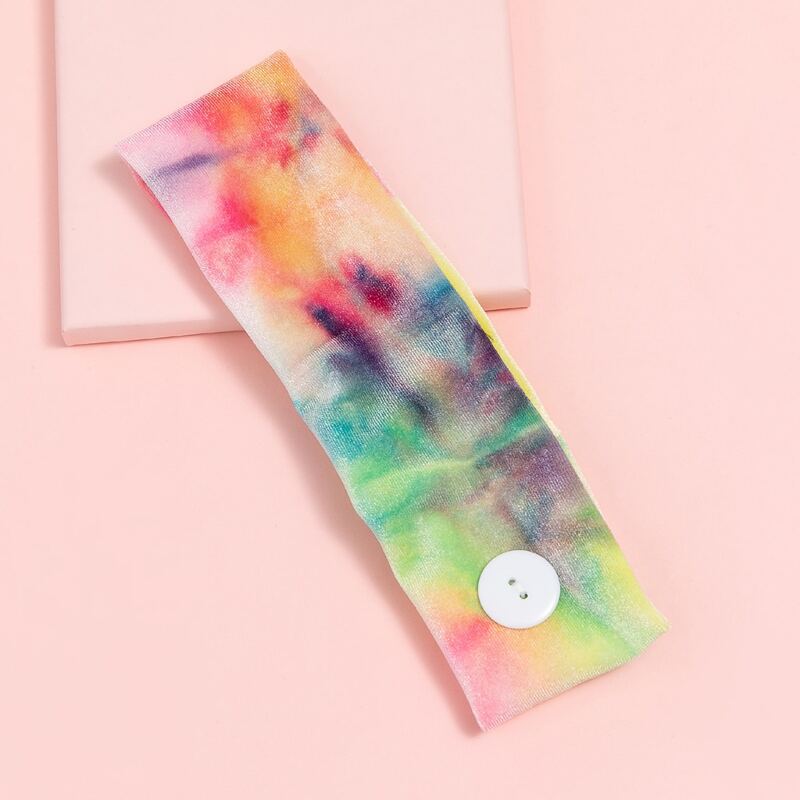 

Multicolored Button Detail Headband, Multicolor