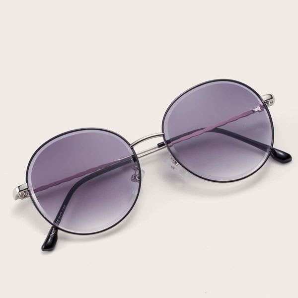 

Metal Round Frame Sunglasses, Purple