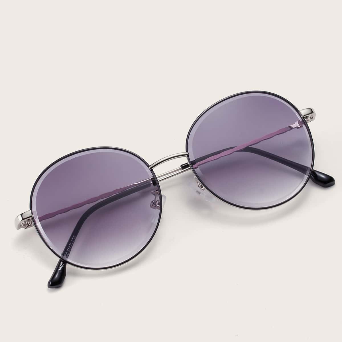 

Metal Round Frame Sunglasses, Purple