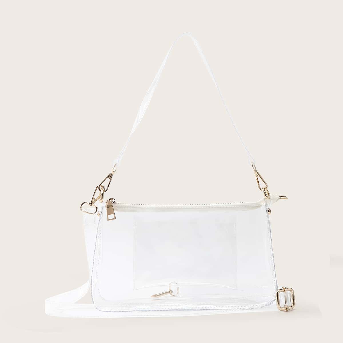 

Clear Tote Bag, White