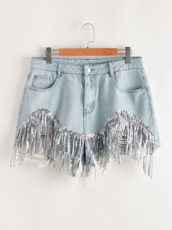 Short de franja clearance