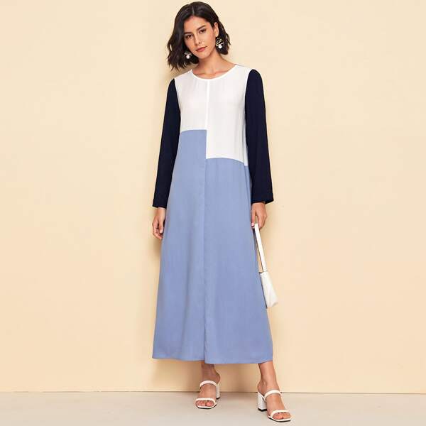 

Colorblock Tunic Dress, Multicolor