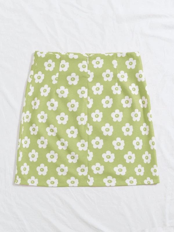 Shein green skirt clearance