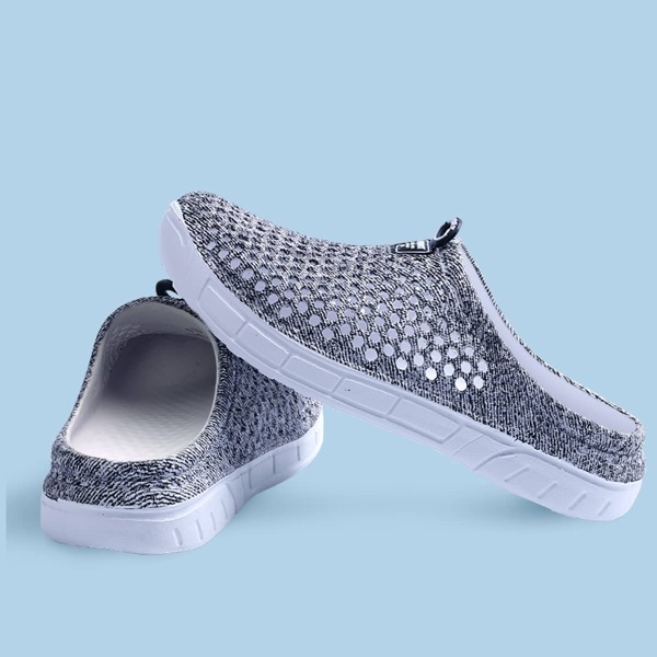 

Round Toe Sneaker Mules, Grey