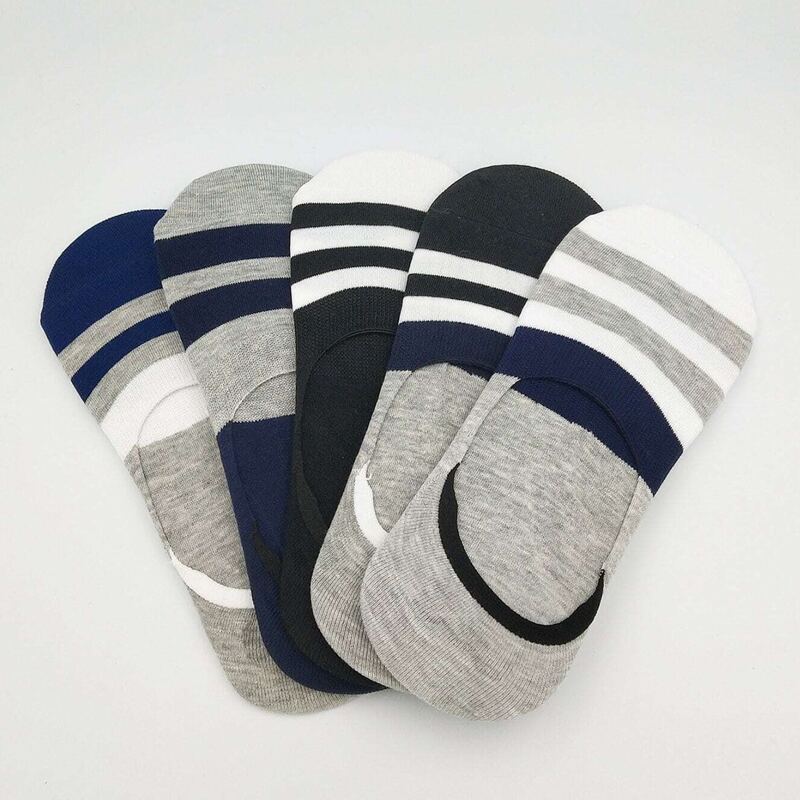 

5pairs Guys Striped Pattern Socks, Multicolor