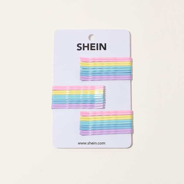 

SHEIN 30шт зажим для волос, Многоцветный