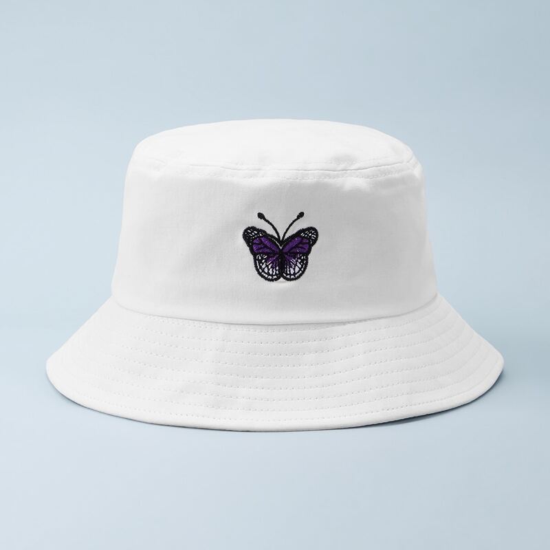 

Butterfly Bucket Hat, White