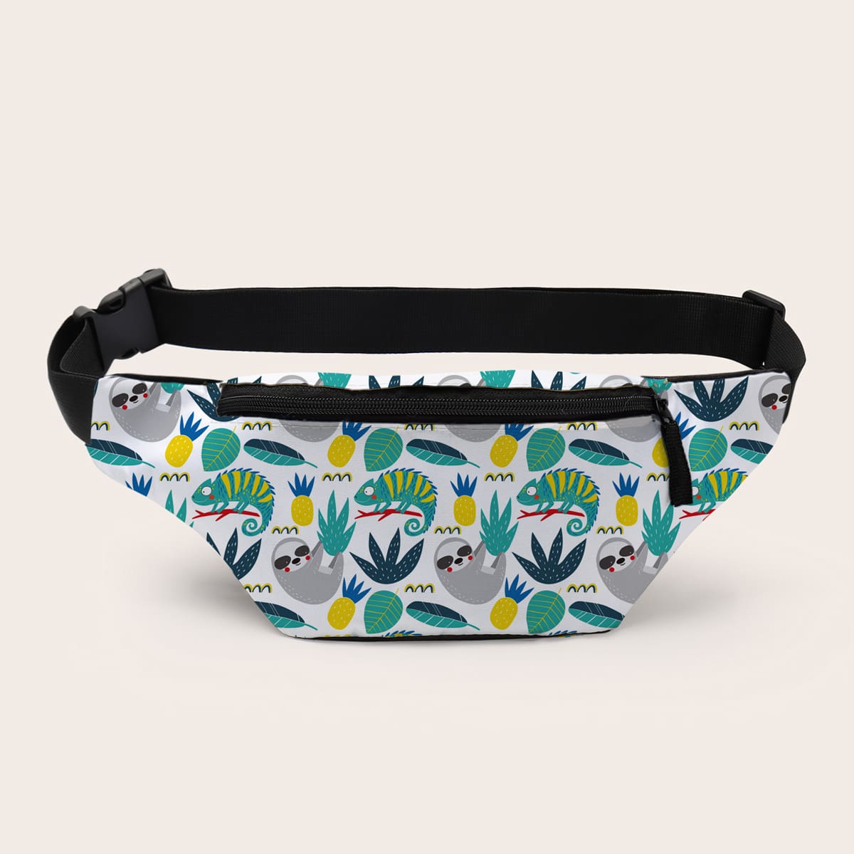 Cartoon Graphic Fanny Pack, Green