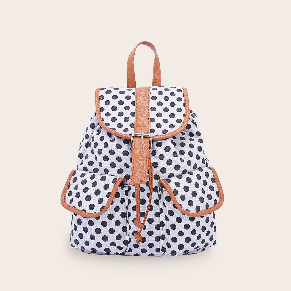 

Polka Dot Drawstring Backpack, Multicolor