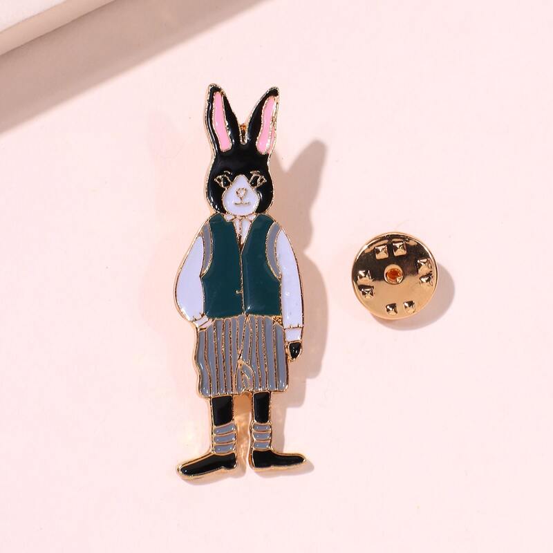 

1pc Cartoon Rabbit Brooch, Multicolor