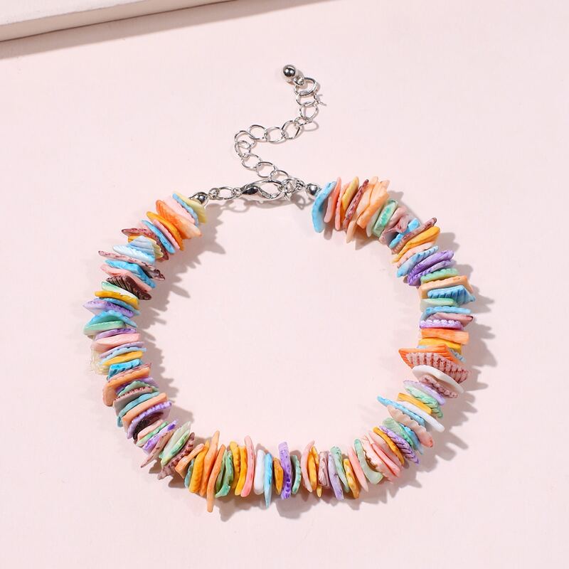 

1pc Layered Shell Bracelet, Multicolor