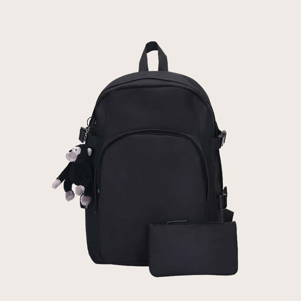 

Men Large Capacity Backpack With Inner Pouch, Black