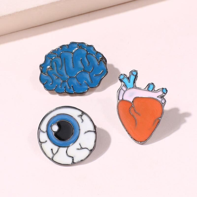 

3pcs Organ Brooch, Multicolor