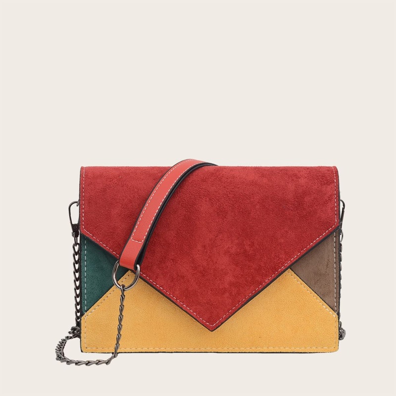 

Colorblock Flap Crossbody Bag, Multicolor