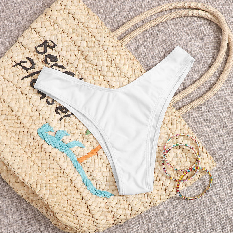 

High Cut Swimming Panty, White