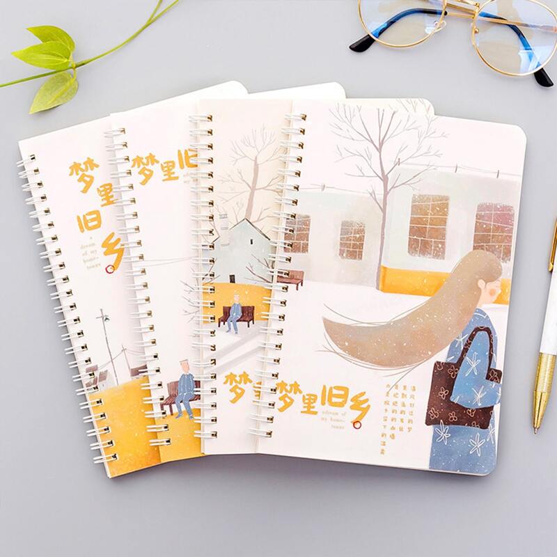 

1pack Figure Graphic Cover Random Spiral Notebook, Multicolor