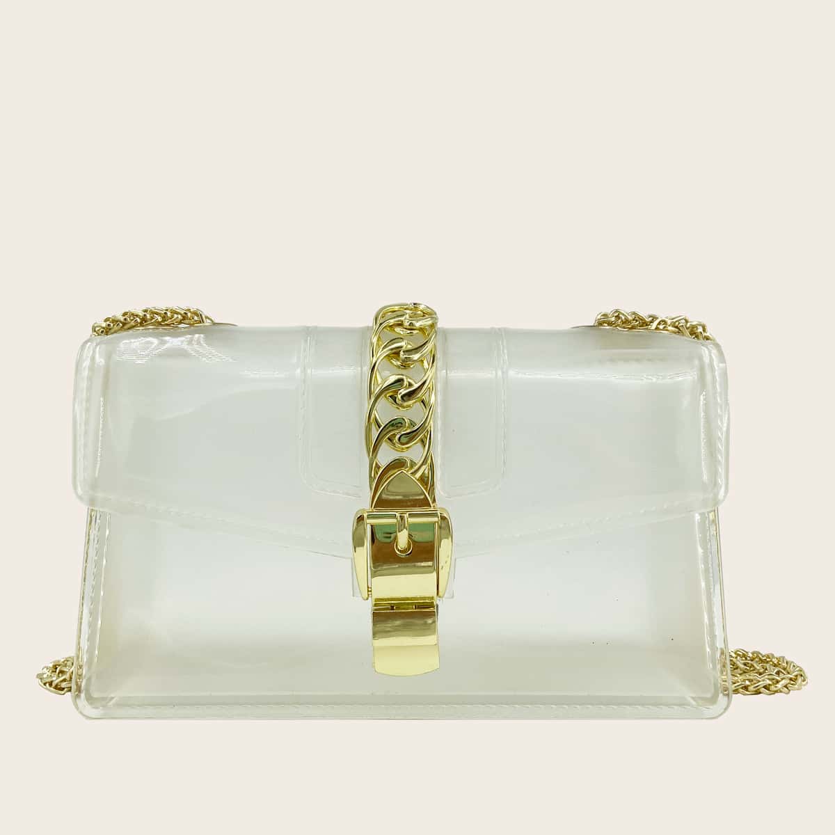 

Clear Push Lock Crossbody Bag