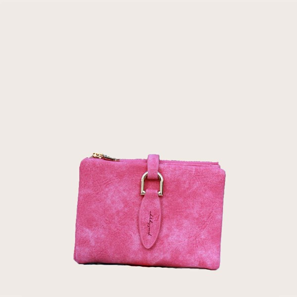 

Frosted Purse With Card Holder, Pink