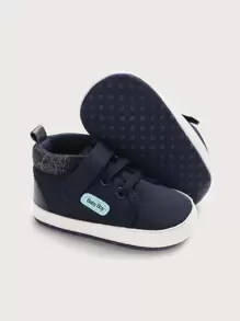 0-1 Years Old Baby Soft Sole Sports Shoes, Dark Blue Boy Anti-Slip Toddler Walking Shoes