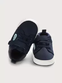 0-1 Years Old Baby Soft Sole Sports Shoes, Dark Blue Boy Anti-Slip Toddler Walking Shoes