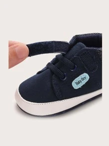0-1 Years Old Baby Soft Sole Sports Shoes, Dark Blue Boy Anti-Slip Toddler Walking Shoes