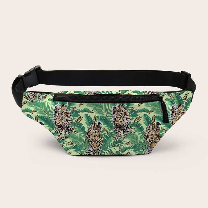 

Tropical Graphic Fanny Pack, Green