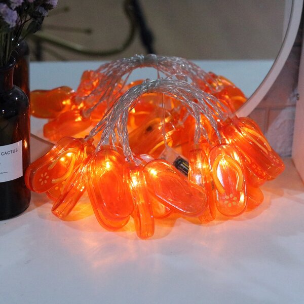 

20pcs Slipper Shaped Bulb String Light, Yellow