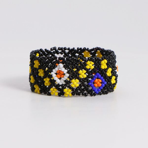 

Geometric Pattern Beaded Bracelet, Multicolor