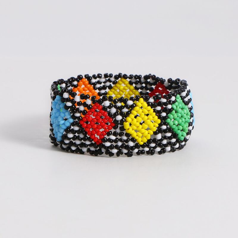 

Color Block Beaded Bracelet, Multicolor