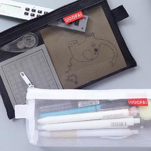 

1pc Mesh Pencil Case, Multicolor