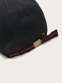 Men Letter Embroidery Baseball Cap - Black - View 5