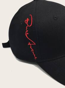 Men Letter Embroidery Baseball Cap - Black - View 6