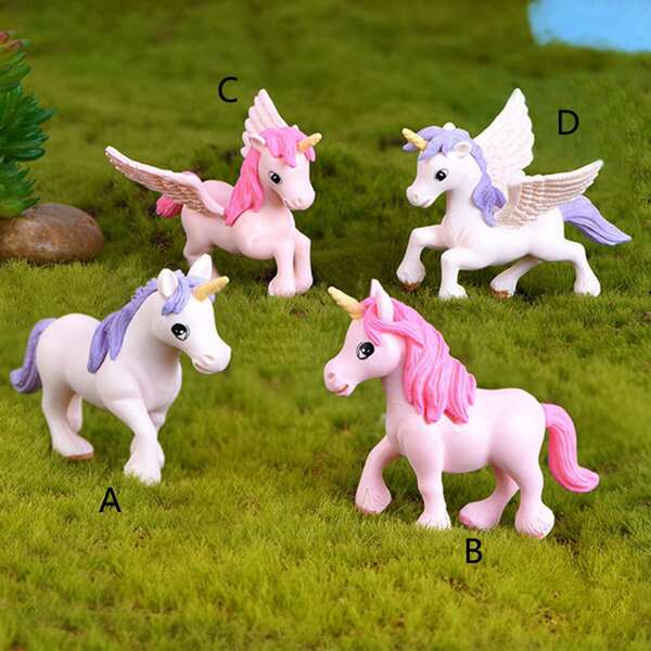 

1pc Cartoon Unicorn Decorative Object, Multicolor