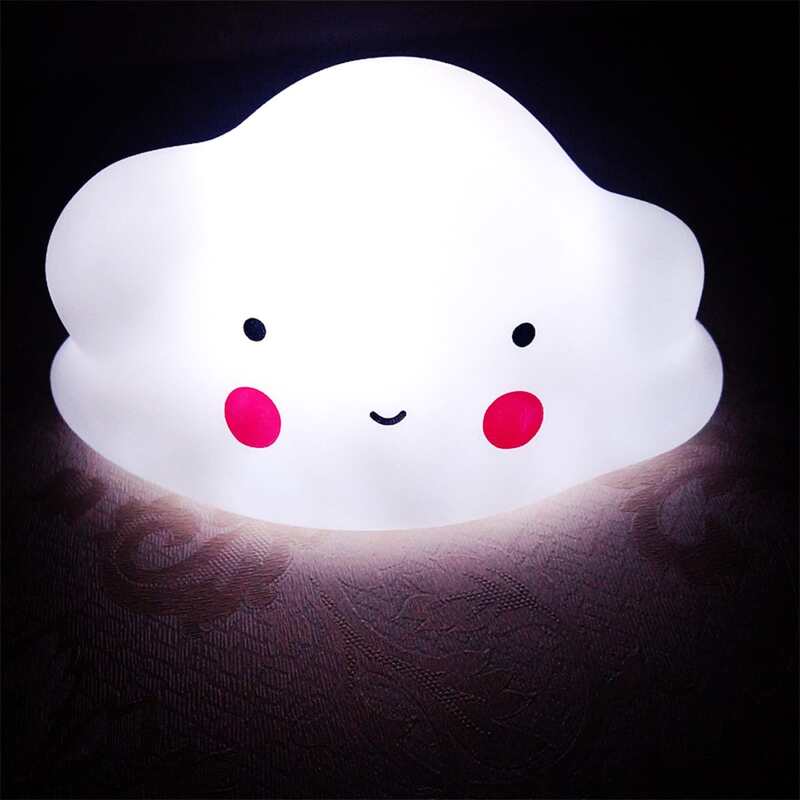 

1pc Cartoon Cloud Shaped Night Light, White