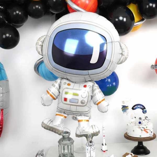 

1pc Robot Shaped Holiday Balloon, Silver