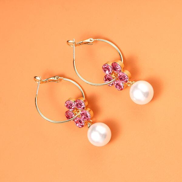 

Faux Pearl Decor Drop Earrings, Multicolor